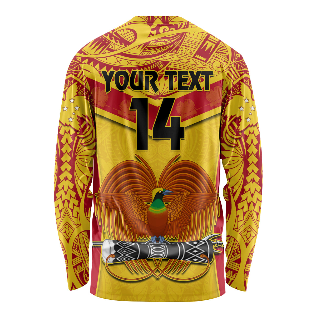 Custom Papua New Guinea Rugby Long Sleeve Shirt 2023 Go Kumuls Pacific Dynamic Style LT14 - Polynesian Pride