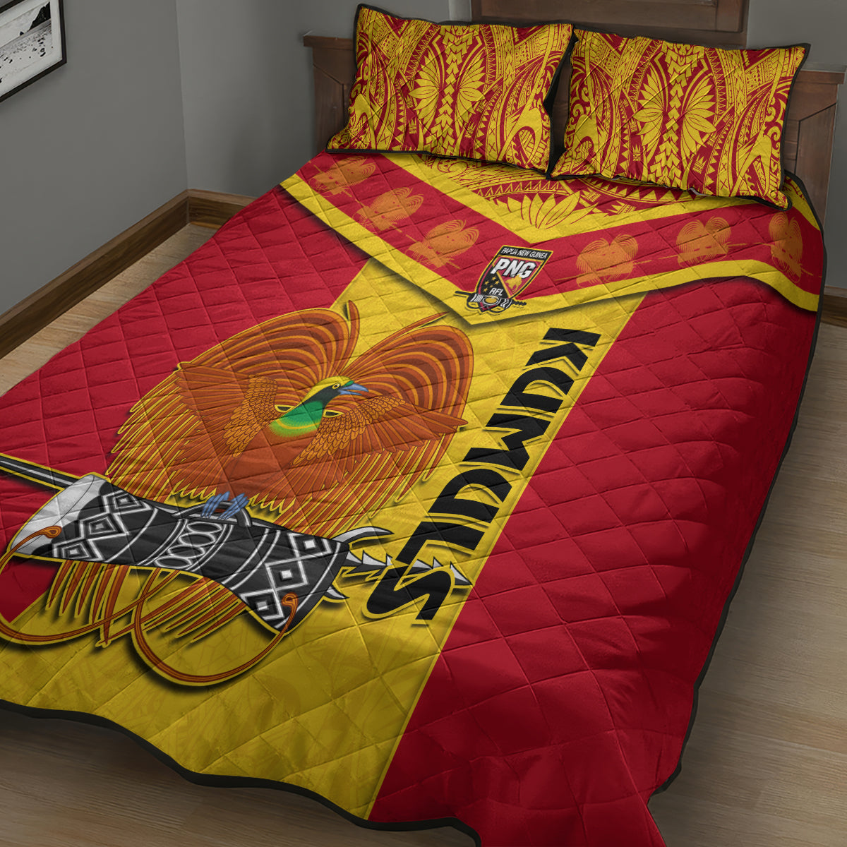 Papua New Guinea Rugby Quilt Bed Set 2023 Go Kumuls Pacific Dynamic Style LT14 - Polynesian Pride