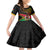 Personalised Vanuatu Unity Day Family Matching Tank Maxi Dress and Hawaiian Shirt 29 November Coat Of Arms With Flag Style LT14 Daughter's Dress Black - Polynesian Pride