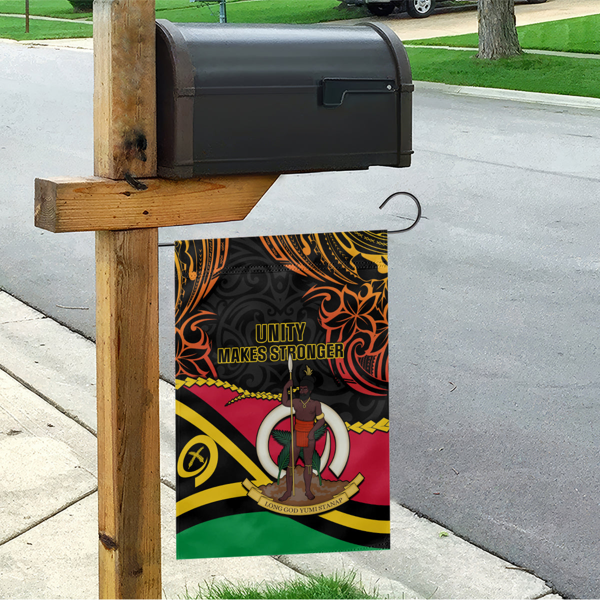 Vanuatu Unity Day Garden Flag 29 November Coat Of Arms With Flag Style LT14 - Polynesian Pride