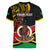Personalised Vanuatu Unity Day Women V Neck T Shirt 29 November Coat Of Arms With Flag Style LT14 - Polynesian Pride