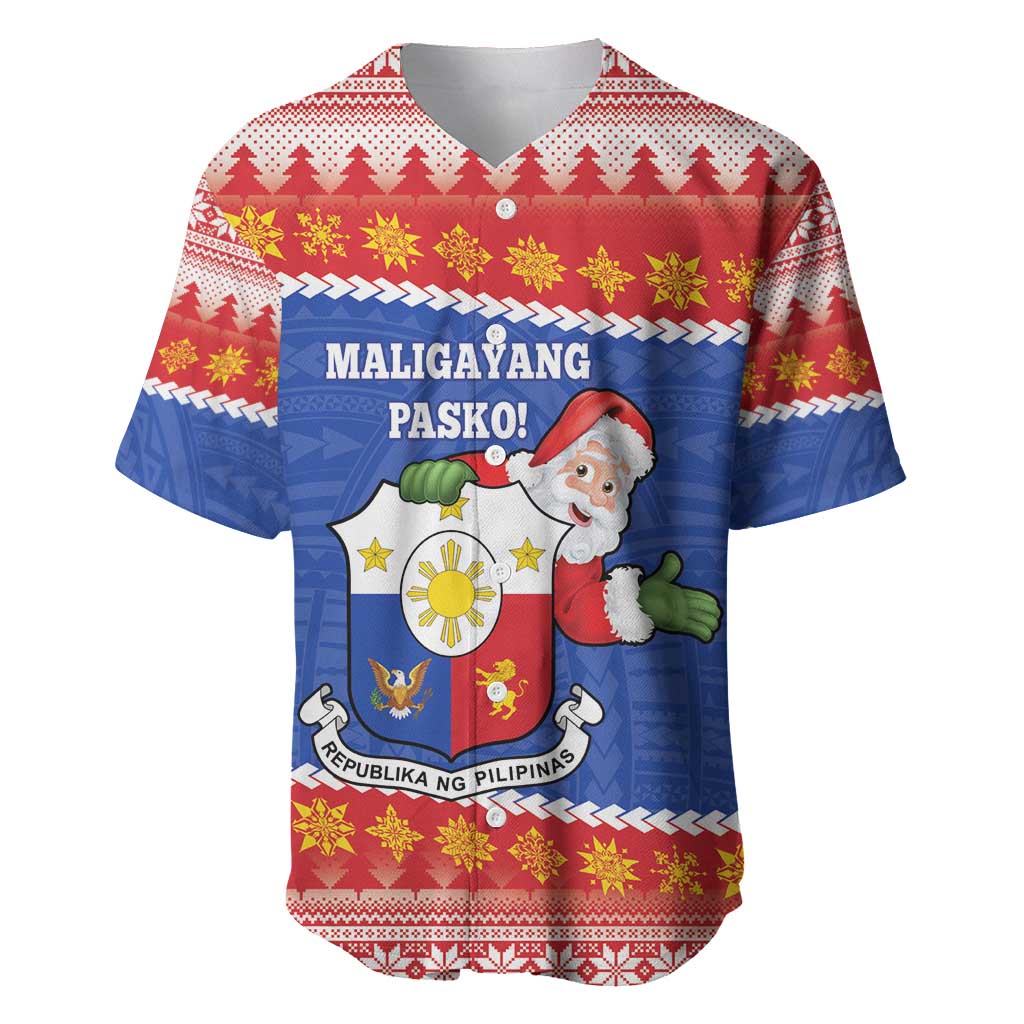 Personalized The Philippines Christmas Baseball Jersey Pilipinas Parol - Maligayang Pasko!