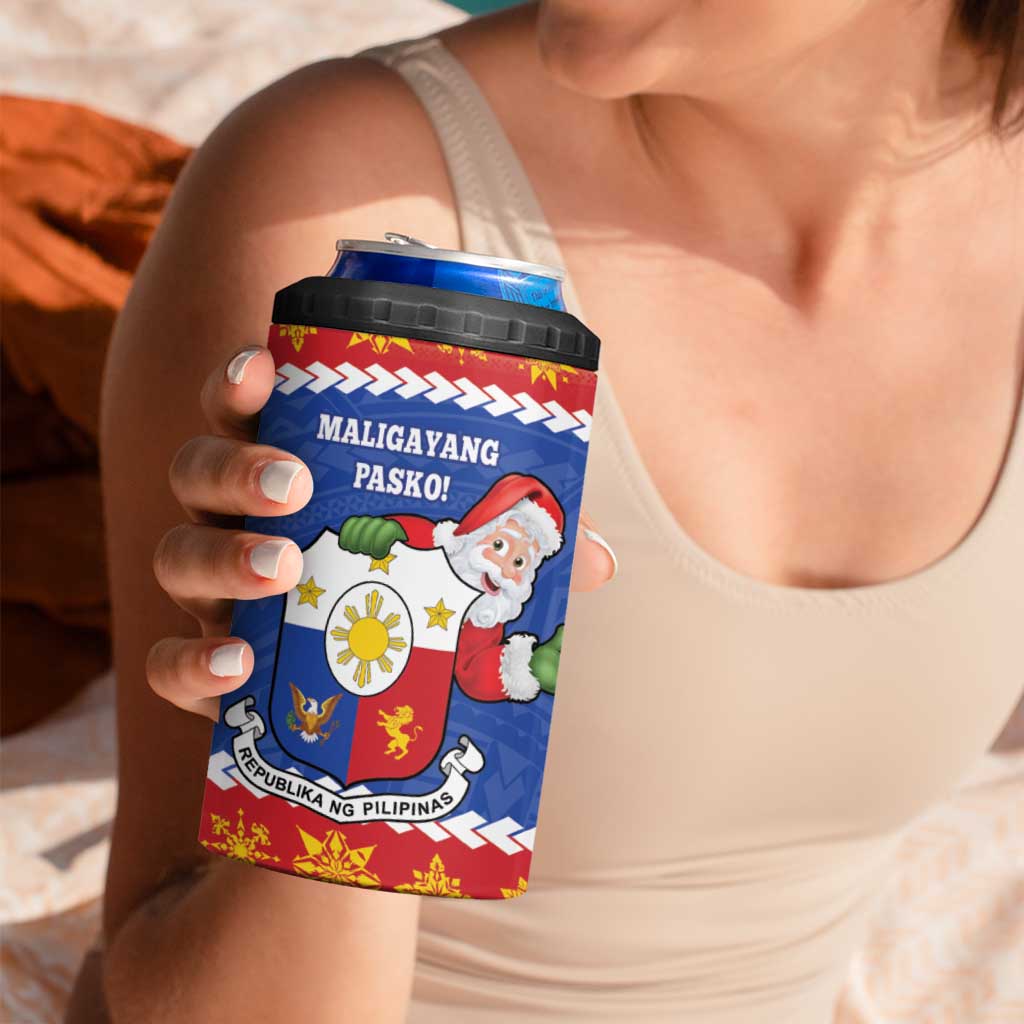 Personalized The Philippines Christmas 4 in 1 Can Cooler Tumbler Pilipinas Parol - Maligayang Pasko!