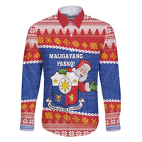 Personalized The Philippines Christmas Family Matching Long Sleeve Bodycon Dress and Hawaiian Shirt Pilipinas Parol - Maligayang Pasko!