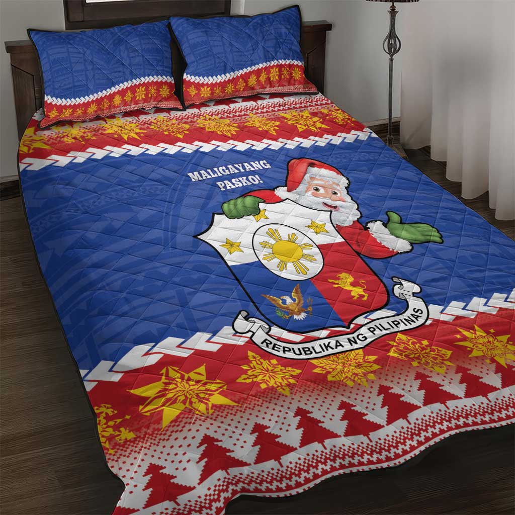 The Philippines Christmas Quilt Bed Set Pilipinas Parol - Maligayang Pasko!