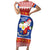 Personalized The Philippines Christmas Short Sleeve Bodycon Dress Pilipinas Parol - Maligayang Pasko!