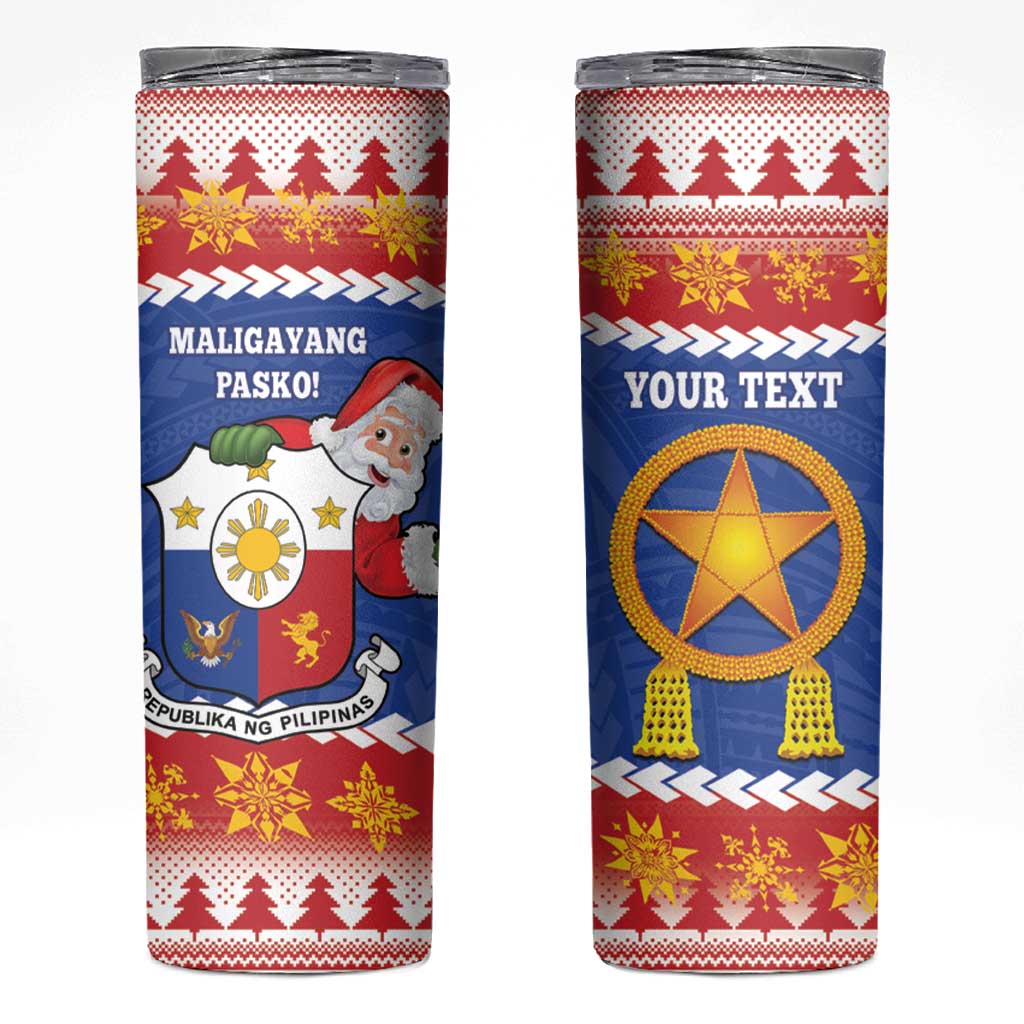 Personalized The Philippines Christmas Skinny Tumbler Pilipinas Parol - Maligayang Pasko!