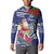 Guam Christmas Button Sweatshirt Poinsettia With Bougainvillea - Felis Pasgua!