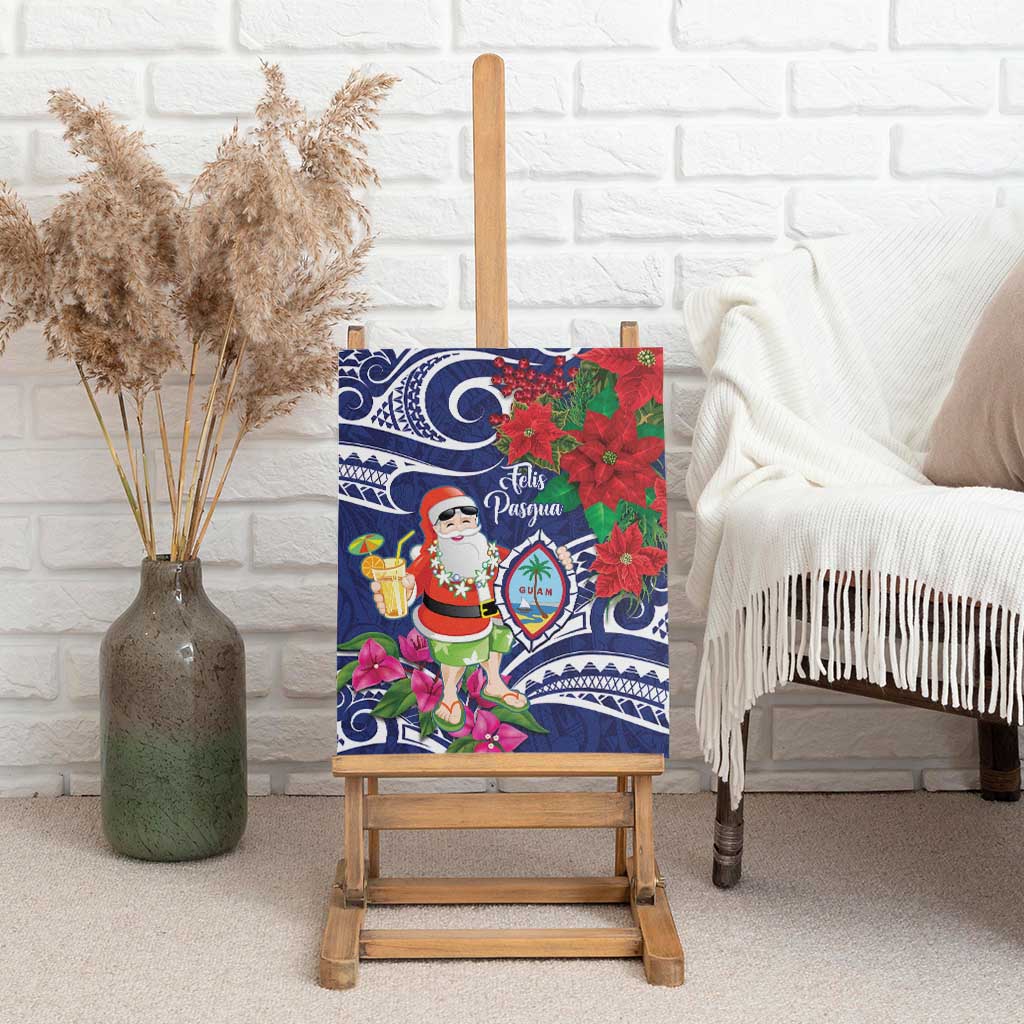 Guam Christmas Canvas Wall Art Poinsettia With Bougainvillea - Felis Pasgua!