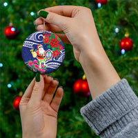 Guam Christmas Ceramic Ornament Poinsettia With Bougainvillea - Felis Pasgua!