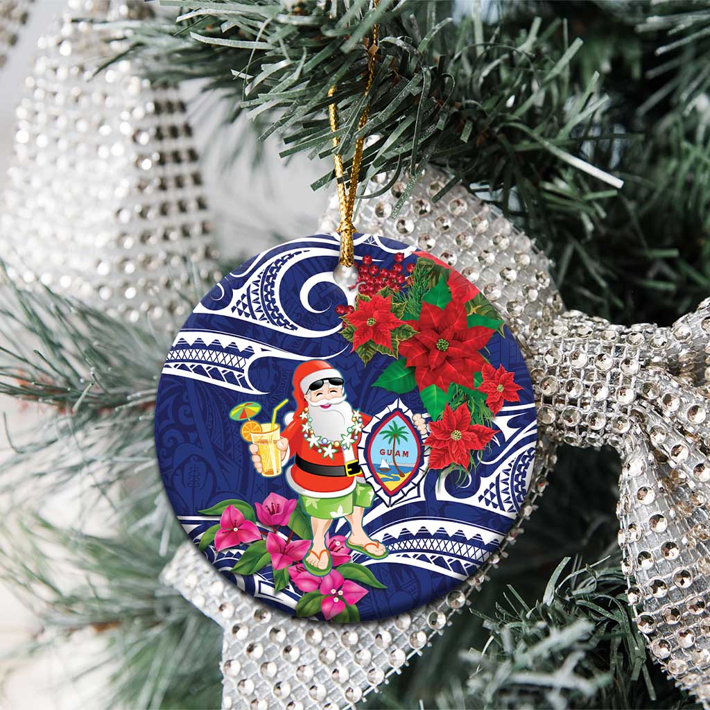 Guam Christmas Ceramic Ornament Poinsettia With Bougainvillea - Felis Pasgua!