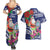 Guam Christmas Couples Matching Summer Maxi Dress and Hawaiian Shirt Poinsettia With Bougainvillea - Felis Pasgua!