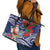 Guam Christmas Leather Tote Bag Poinsettia With Bougainvillea - Felis Pasgua!