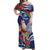 Guam Christmas Off Shoulder Maxi Dress Poinsettia With Bougainvillea - Felis Pasgua!