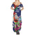 Guam Christmas Summer Maxi Dress Poinsettia With Bougainvillea - Felis Pasgua!