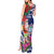 Guam Christmas Tank Maxi Dress Poinsettia With Bougainvillea - Felis Pasgua!