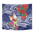 Guam Christmas Tapestry Poinsettia With Bougainvillea - Felis Pasgua!