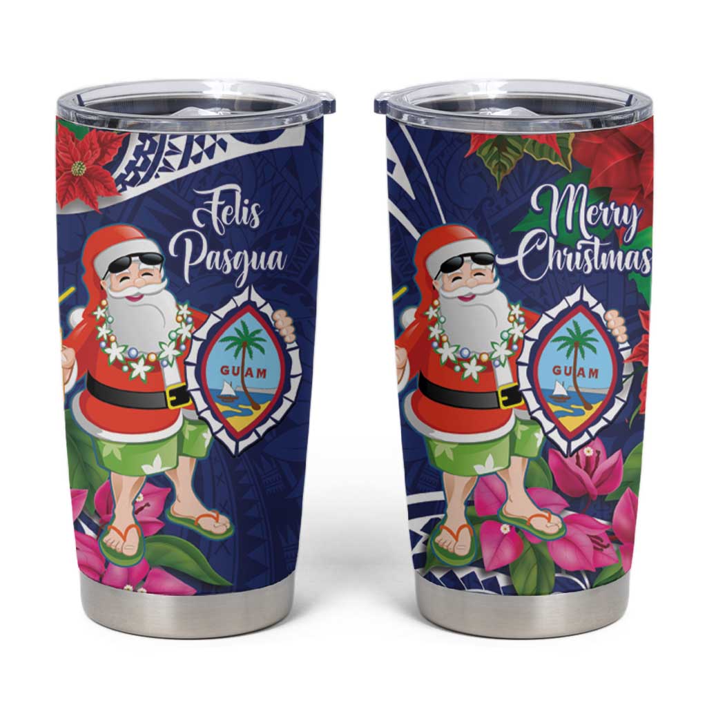 Guam Christmas Tumbler Cup Poinsettia With Bougainvillea - Felis Pasgua!