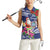 Guam Christmas Women Sleeveless Polo Shirt Poinsettia With Bougainvillea - Felis Pasgua!