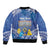 Personalised Hanukkah Jewish Festival Bomber Jacket It's Lit - Polynesian Pattern