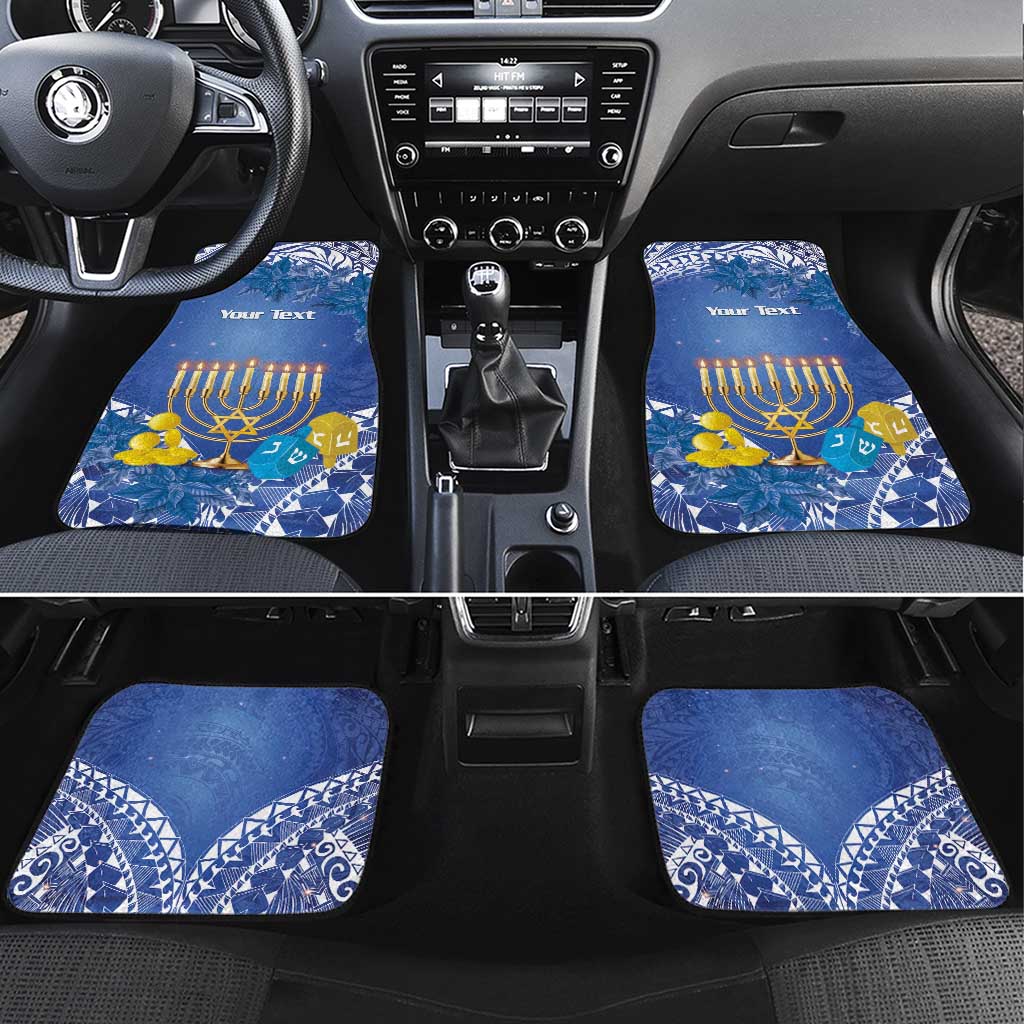 Hanukkah Jewish Festival Car Mats It's Lit - Polynesian Pattern