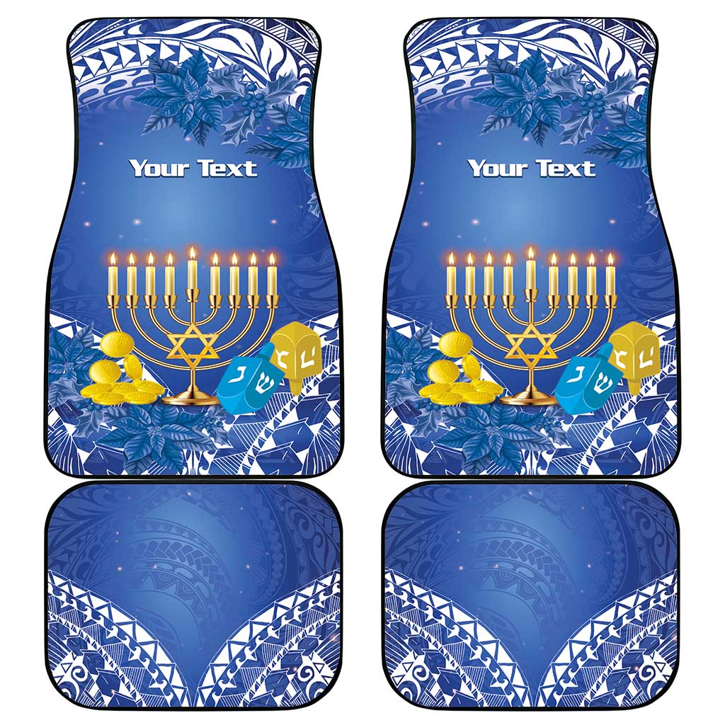 Hanukkah Jewish Festival Car Mats It's Lit - Polynesian Pattern