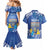 Personalised Hanukkah Jewish Festival Couples Matching Mermaid Dress and Hawaiian Shirt It's Lit - Polynesian Pattern