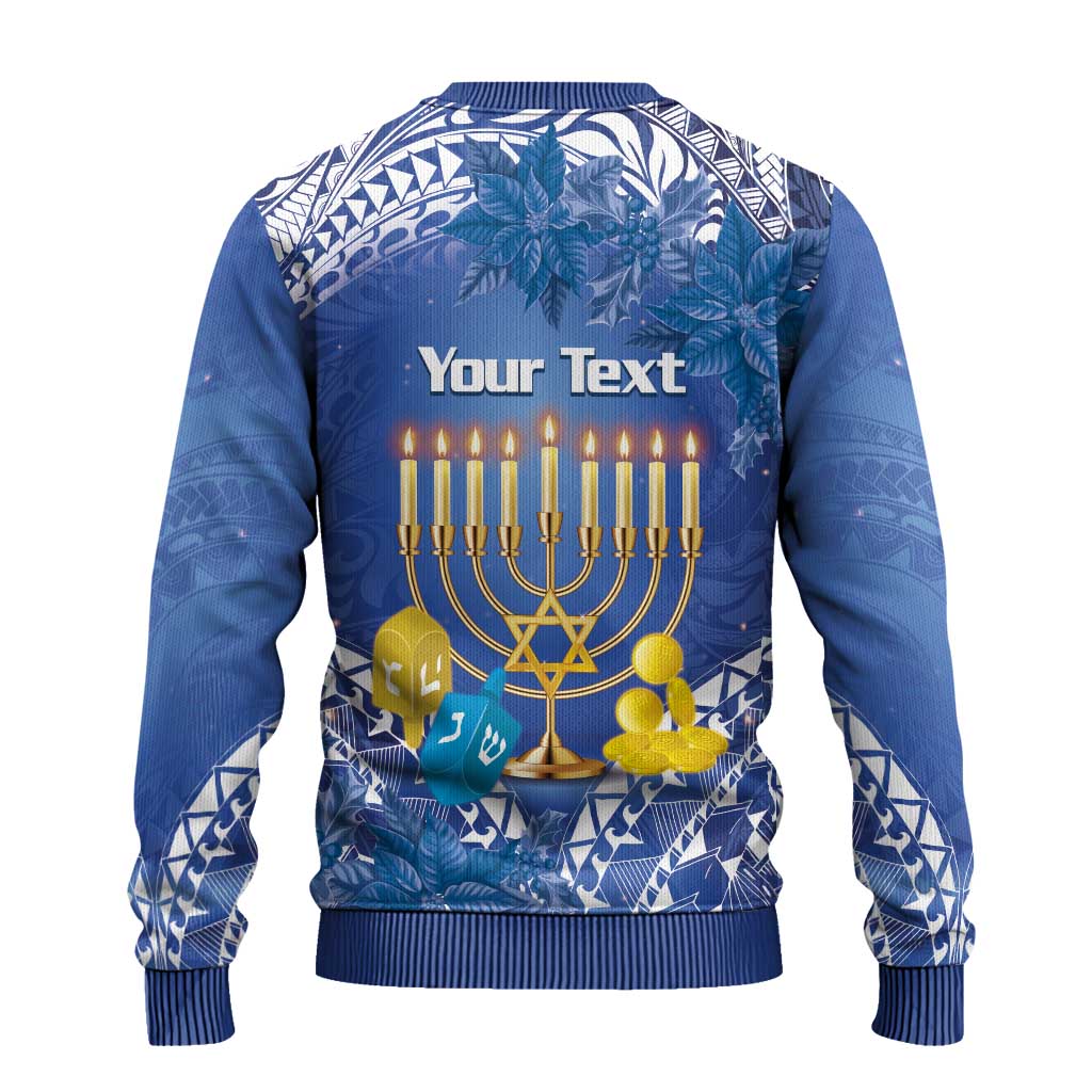 Hanukkah Jewish Festival Ugly Christmas Sweater It's Lit - Polynesian Pattern