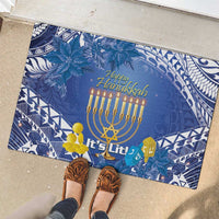 Hanukkah Jewish Festival Rubber Doormat It's Lit - Polynesian Pattern
