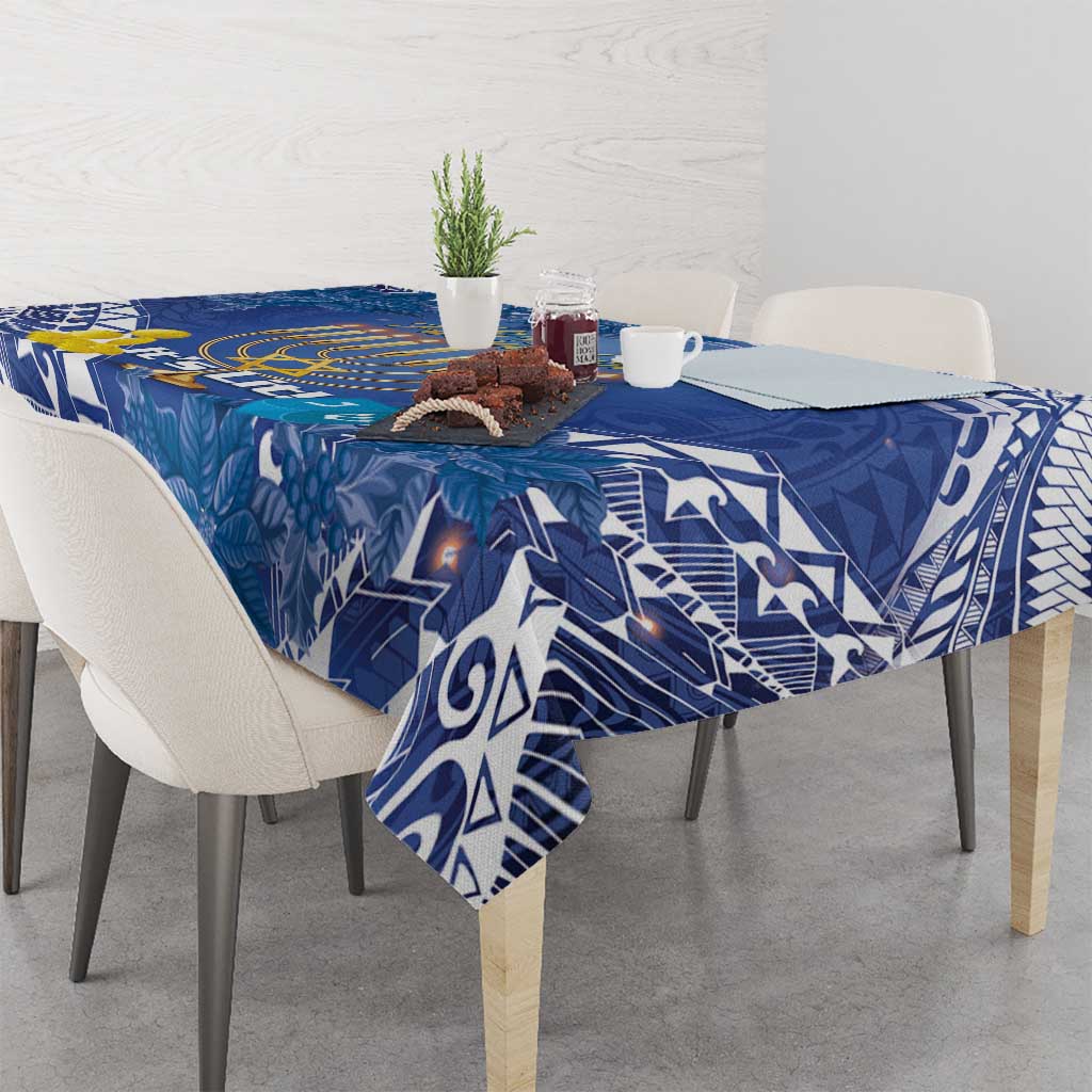Hanukkah Jewish Festival Tablecloth It's Lit - Polynesian Pattern