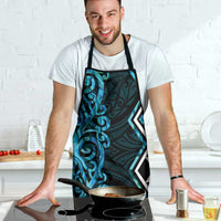 Turquoise Aotearoa Apron Taniko Motifs With Paua Shell Kowhaiwhai - Polynesian Pride