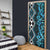 Turquoise Aotearoa Door Cover Taniko Motifs With Paua Shell Kowhaiwhai - Polynesian Pride