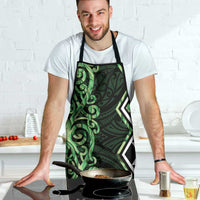 Green Aotearoa Apron Taniko Motifs With Paua Shell Kowhaiwhai - Polynesian Pride