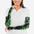 Green Aotearoa Arm Sleeves Taniko Motifs With Paua Shell Kowhaiwhai - Polynesian Pride