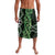 Green Aotearoa Lavalava Taniko Motifs With Paua Shell Kowhaiwhai