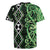 Green Aotearoa Rugby Jersey Taniko Motifs With Paua Shell Kowhaiwhai