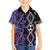 Purple Aotearoa Family Matching Long Sleeve Bodycon Dress and Hawaiian Shirt Taniko Motifs With Paua Shell Kowhaiwhai