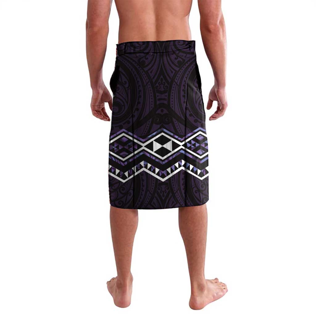 Purple Aotearoa Lavalava Taniko Motifs With Paua Shell Kowhaiwhai