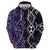 Purple Aotearoa Zip Hoodie Taniko Motifs With Paua Shell Kowhaiwhai