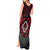 Aotearoa Kiwi Taniko Tank Maxi Dress Silver Fern With Maori Koru Pattern