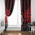 Aotearoa Kiwi Taniko Window Curtain Silver Fern With Maori Koru Pattern