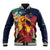 Hawaii Kilauea Big Islands Baseball Jacket Pele Goddess With Tropical Flowers