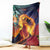 Hawaii Kilauea Big Islands Blanket Pele Goddess With Tropical Flowers