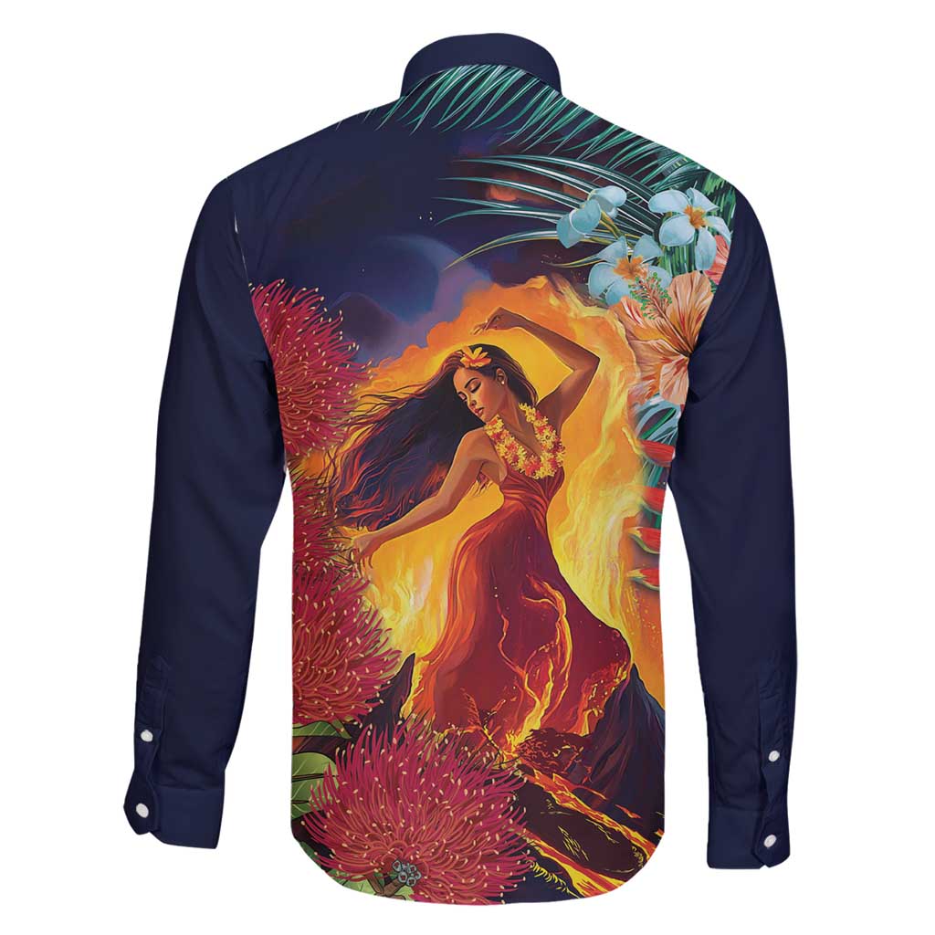 Hawaii Kilauea Big Islands Family Matching Tank Maxi Dress and Hawaiian Shirt Pele Goddess With Tropical Flowers