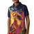 Hawaii Kilauea Big Islands Kid Polo Shirt Pele Goddess With Tropical Flowers