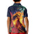 Hawaii Kilauea Big Islands Kid Polo Shirt Pele Goddess With Tropical Flowers