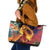 Hawaii Kilauea Big Islands Leather Tote Bag Pele Goddess With Tropical Flowers