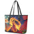 Hawaii Kilauea Big Islands Leather Tote Bag Pele Goddess With Tropical Flowers