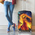 Hawaii Kilauea Big Islands Luggage Cover Pele Goddess With Tropical Flowers