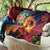 Hawaii Kilauea Big Islands Quilt Pele Goddess With Tropical Flowers